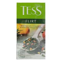 Чай Tess Flirt зеленый с белым персиком и клубникой, 25п*1,5г